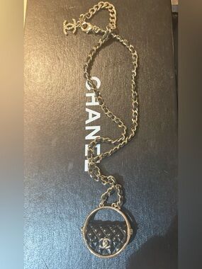 Chanel Hula Hoop Compact Charm Necklace - 23C Collection